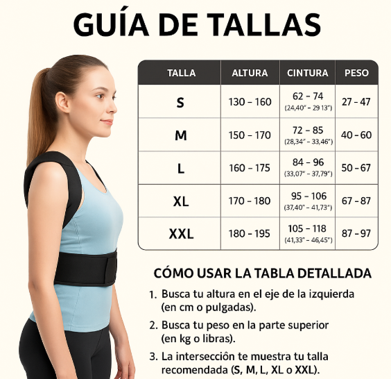Corrector de postura en X